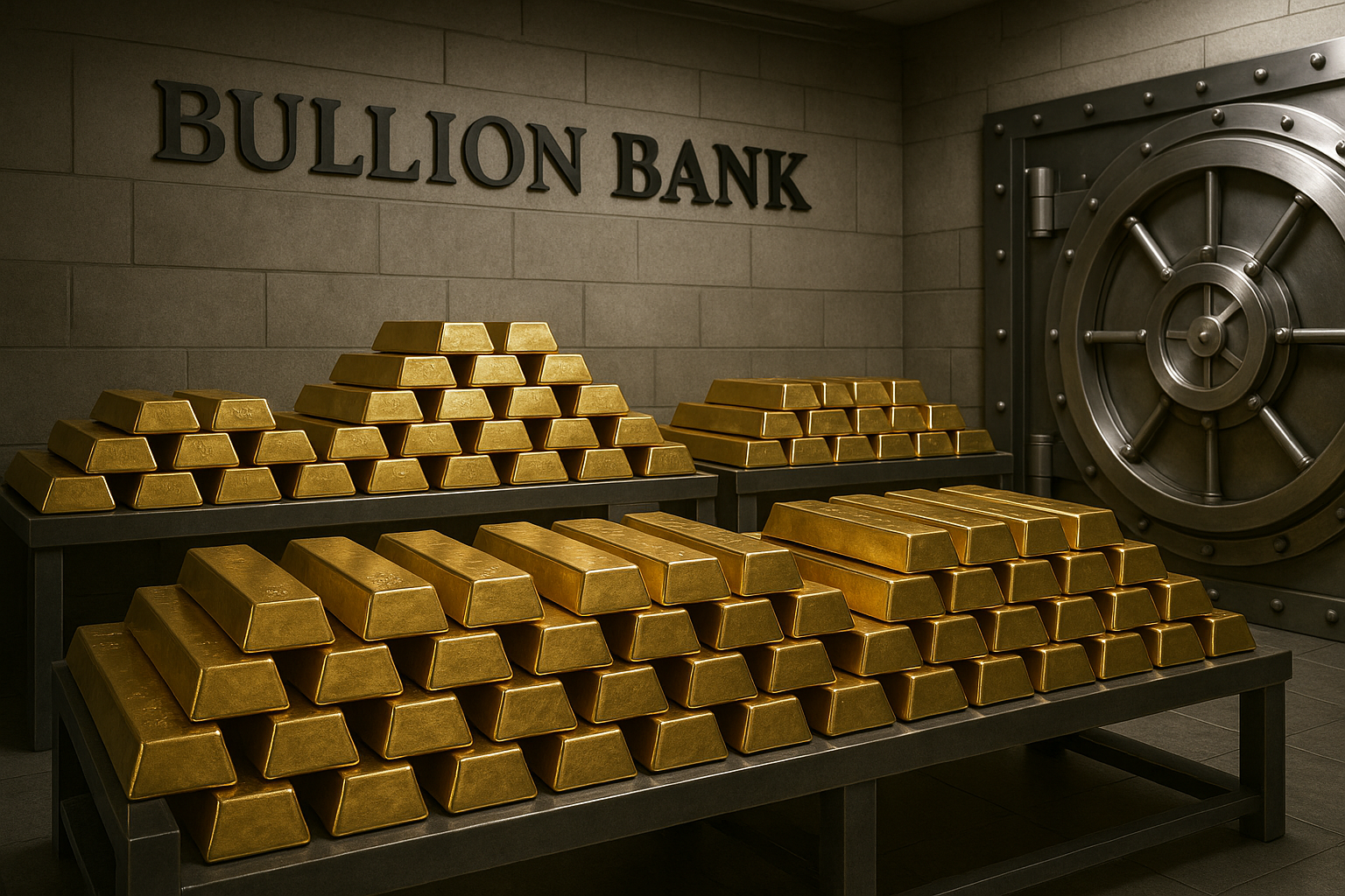 a bullion bank with gold bars-1