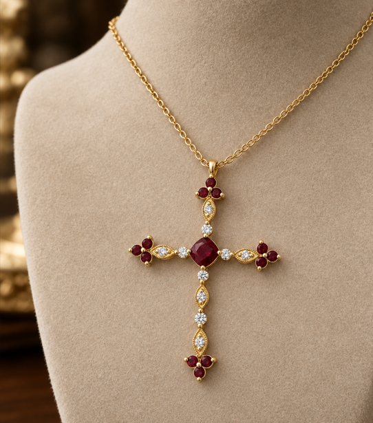 diamond ruby pendant